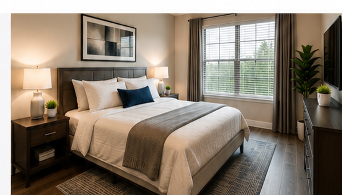 Comfortable move-in-ready furnished bedroom